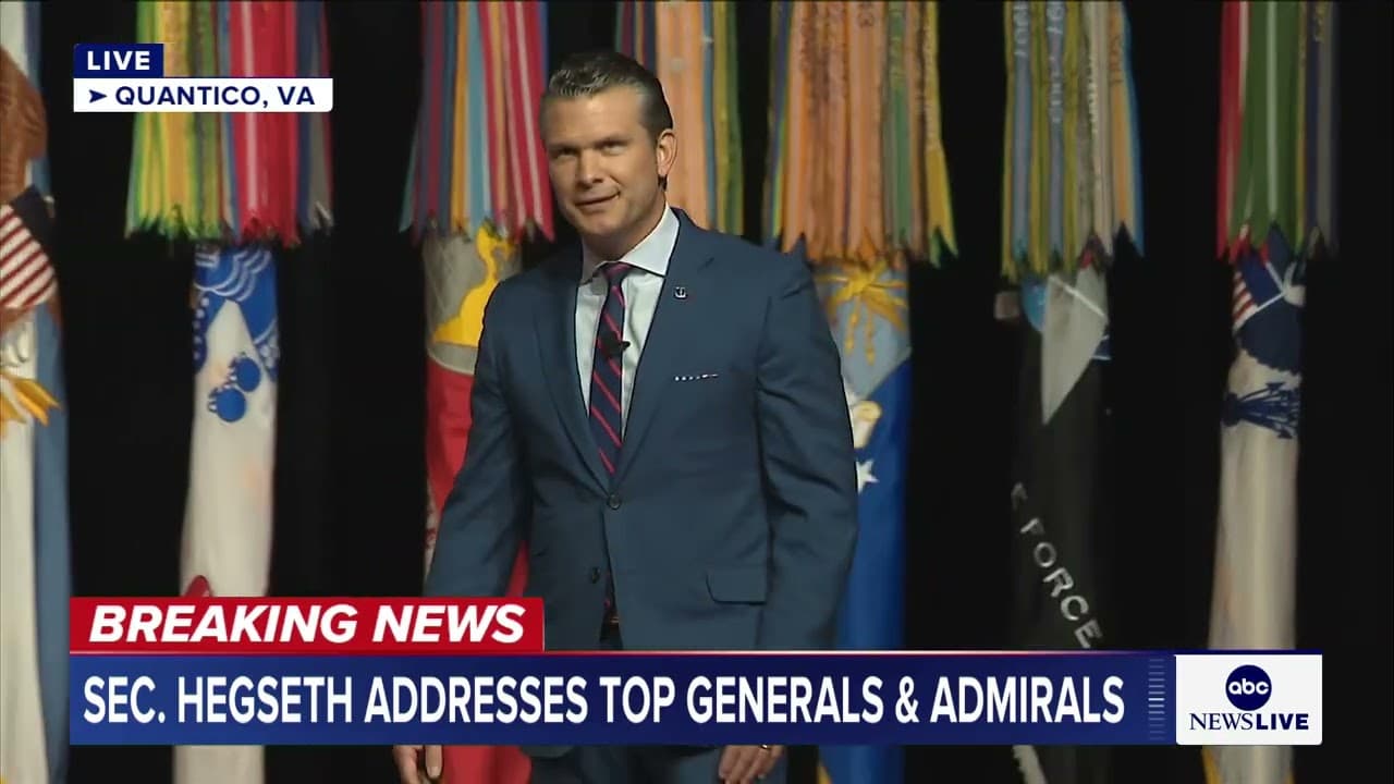 FULL SPEECH: Pete Hegseth lays out standards in speech to top generals, admirals